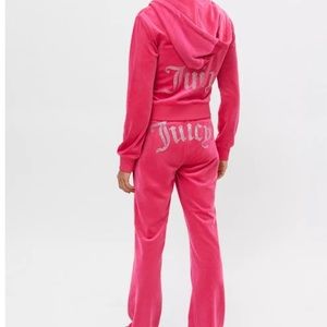 Juicy Couture Pink Rose Velour Track Pant